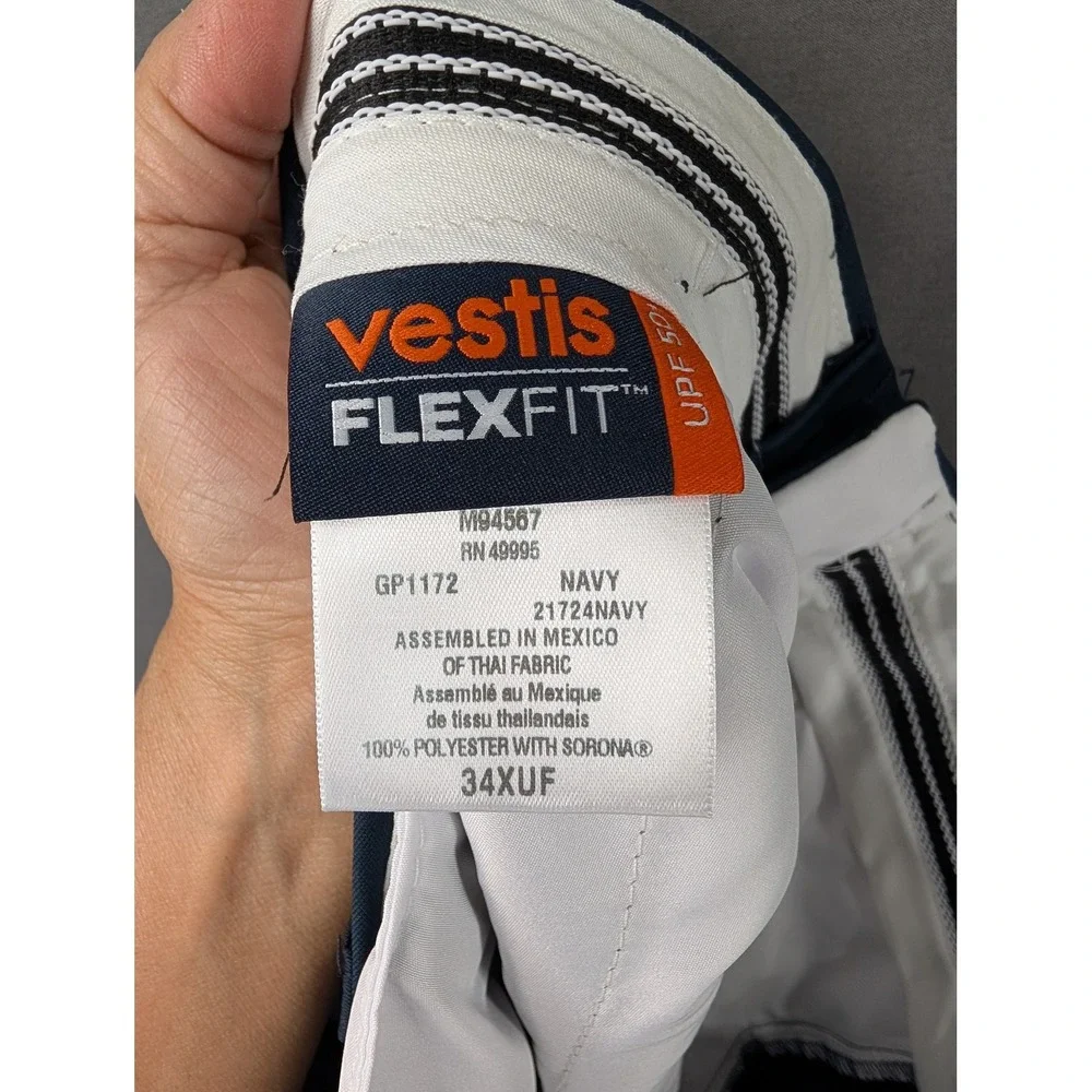 Vestis FlexFit Mens Navy Blue Work Chino Pants Size 34 Raw‎ Hem (3 items)